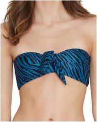 Faithfull The Brand - Animal Print Tie Front Bikini Swim Top - Lyst