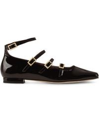 Alohas - Pointed-Toe Ballet Flats With Buckle Accents - Lyst