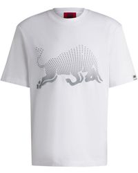 HUGO - X Rb Cotton-Jersey T-Shirt With Degradé Bull Graphic - Lyst