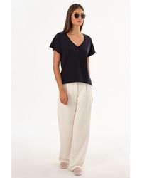 Lamarque - Nerea Jersey V Neck Tee - Lyst