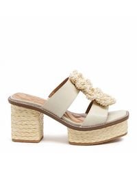 Kelsi Dagger Brooklyn - Grandy Raffia Flower Platform Sandals - Lyst