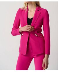 Joseph Ribkoff - One-Button Woven Blazer - Lyst