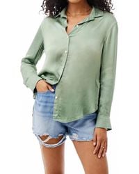 Bella Dahl - Silky Slit Button Down Shirt - Lyst