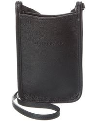 Longchamp - Le Foulonne Leather Phone Case Crossbody - Lyst