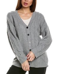 Theory - Wool & Cashmere-Blend Cable Cardigan - Lyst