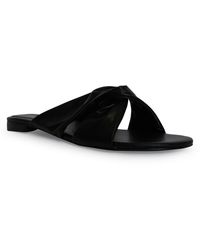 Smash - Nina Faux Leather Flat Slide Sandals - Lyst