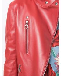 Ferragamo - Ferragamo High-Neck Leather Jacket - Lyst