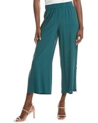 Eileen Fisher - Petite Straight Silk Ankle Pant - Lyst