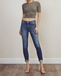 Kancan - High Rise Release Hem Ankle Skinny Jeans - Lyst