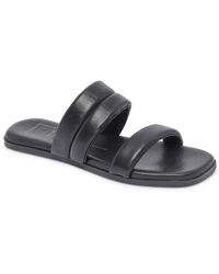 Dolce Vita - Adore Leather Slip On Slide Sandals - Lyst