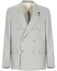 Lardini - Wool Silk, Linen And Wool Jacket - Lyst
