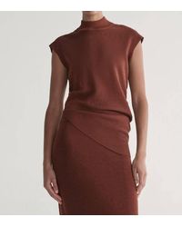 A.L.C. - Edith Metallic Knit Asymmetric Top - Lyst
