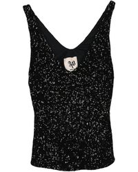 Aniye By - Sequin Stretch V-Neck Top - Lyst