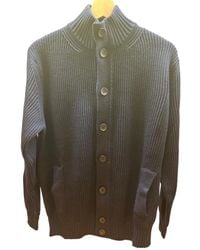 Paolo Fiorillo - Ribbed Knit Cardigan With High Collar - Lyst