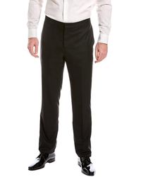 Brunello Cucinelli Wool & Silk-blend Tuxedo Pant - Black