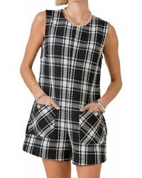 Day + Moon - Gingham Romper - Lyst