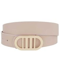 Fashnzfab - Modern Gridded Oval Standard Belt - Lyst