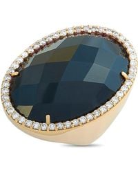 Roberto Coin - Cocktail 18k Rose Gold Diamond And Onyx Ring - Lyst