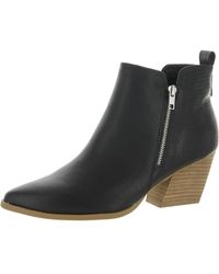 Dolce Vita - Kooley Leather Stacked Heel Ankle Boots - Lyst