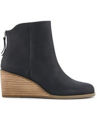 TOMS - Casey 10021311 Boots 7.5 Leather Zipper Ankle Bootie Khd2305 - Lyst