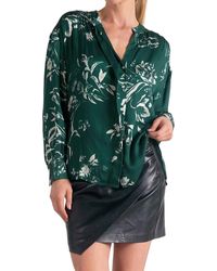 Elan - Long Sleeve Button Down Blouse - Lyst