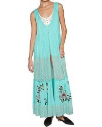 Pol - Embroidered Lace Button Long Vest - Lyst