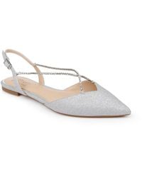 Badgley Mischka - Alanna Satin Slip-On Ballet Flats - Lyst