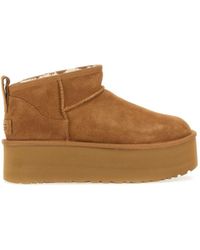 UGG - Classic Ultra Mini Ankle Boots With Plateau Sole - Lyst