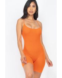TRUEDAMES - Ribbed Bodycon Romper - Lyst