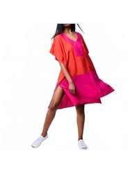 Echo - Colorblock Siesta Midi Dress - Lyst