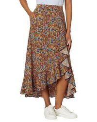 Toad & Co. - Sunkissed Wrap Midi Skirt Floral Asymmetric Buu686 - Lyst