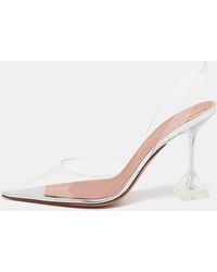 AMINA MUADDI - Transparent Pvc Holli Glass Pointed Toe Slingback Pumps - Lyst