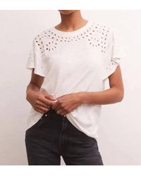 Z Supply - Alanis Embroidered Tee - Lyst
