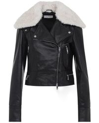 Sportmax - Leather Toscana Biker Jacket - Lyst