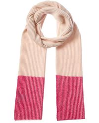Forte - Plaited Border Stripe Cashmere Scarf - Lyst