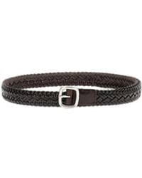 Hereu - Dark Braided Leather Belt - Lyst