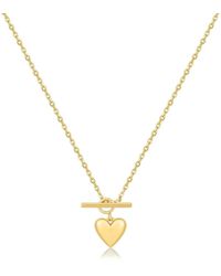 Eklexic - Micro Heart Toggle Pendant Necklace - Lyst