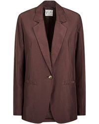 forte_forte - Boxy Taffeta Jacket With Irregular Button Closure - Lyst