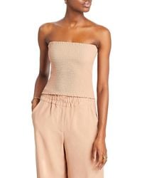 Wayf - Smocked Tube Strapless Top - Lyst