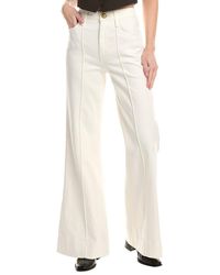 Rag & Bone - Skylar High-Rise Ecru Wide Leg Flare Jean - Lyst