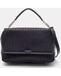 DKNY - Quilted Leather Gansevoort Flap Top Handle Bag - Lyst