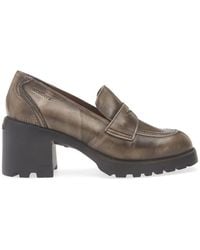 Wonders - Platform Heel Loafer - Lyst