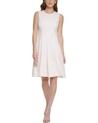 Calvin Klein - Crepe A-line Wear To Work Dress - Lyst
