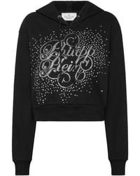Philipp Plein - Hoodie Sweatshirt Crop Strass - Lyst