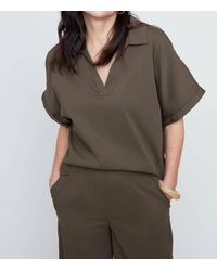 Renuar - Woven's V-Neck Top - Lyst
