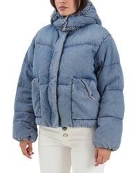 Levi's - Light Cotton Denim Down Jacket - Lyst