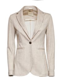 Circolo 1901 - Herringbone Slim Fit Single-Breasted Blazer - Lyst