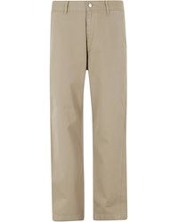 sunflower - Khaki Wide Twist Chino Button-Fly Cotton Chino Pants - Lyst