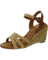 Andre Assous - Milena Woven Leather Wedge Sandals - Lyst