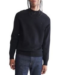 Calvin Klein - Ribbed Trim Pullover Mock Turtleneck Sweater - Lyst